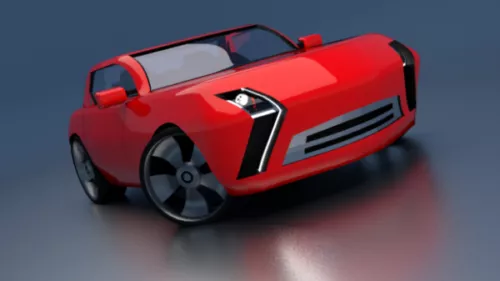 Red Super Car Design 3d model Red Super Car Design 3d model