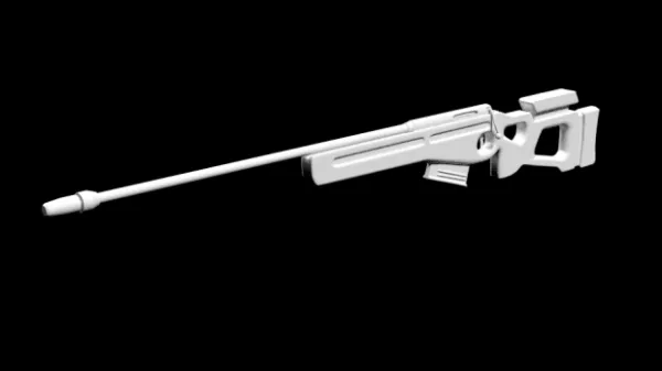 Plasma Rifle Gun Concept 3d model