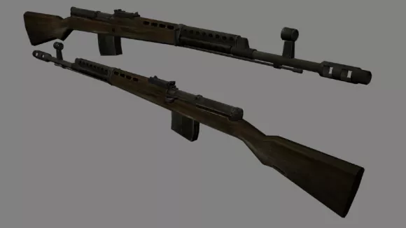 Classic Ak47 Rifle 3d model