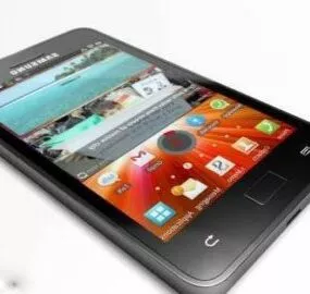 Black Samsung Galaxy S2 Phone 3d model