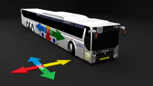 Yellow Bus School Vehicle 3d model
