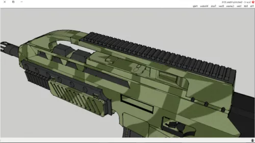 Scar-x Sci-fi Gun Design 3d model Scar-x Sci-fi Gun Design 3d model
