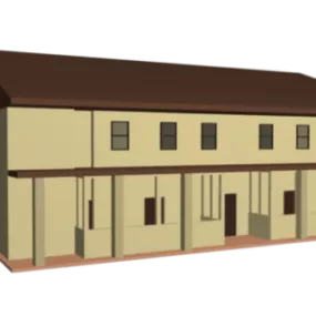 Simple School Building 3d model