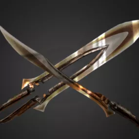 Sci-fi Gaming God Sword Weapon 3d model