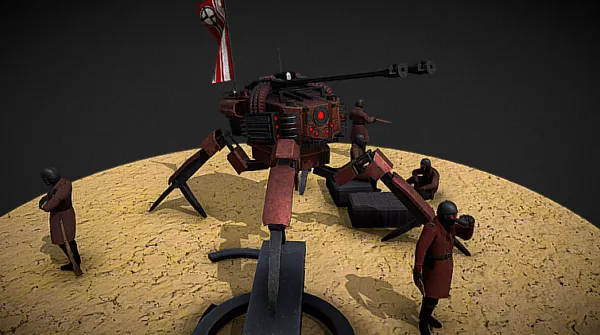 Pak38 German Artillery Anti Tank 3d model