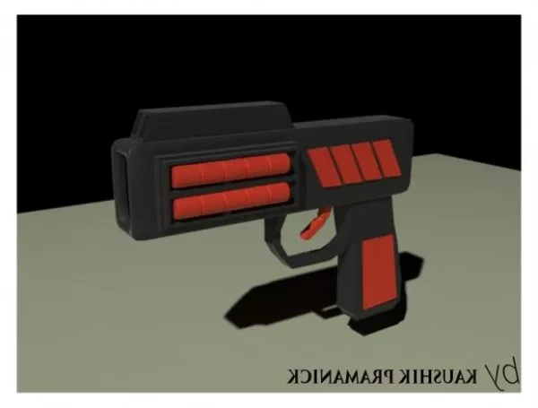 Old Beretta 92 Pistol 3d model