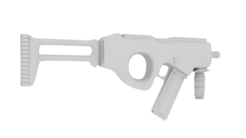 Sci-fi Lowpoly Gun Design 3d model Sci-fi Lowpoly Gun Design 3d model