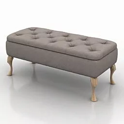 Classic Bedroom Seat Savio Design 3d model