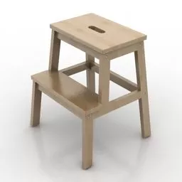 Seat Stair Style Ikea Furniture 3d model