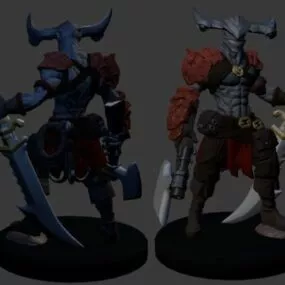 Sharkin Pirate Miniature Sculpt 3d model