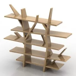 Black Vertical Shelf 3d model
