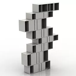 Modern Shelf Module Design 3d model