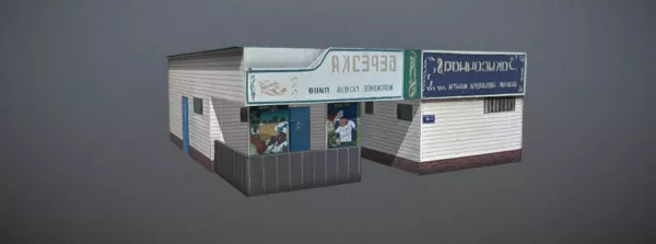 Shop House Building 3d model Shop House Building 3d model