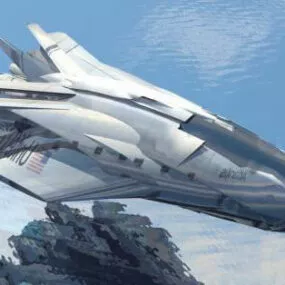 Military Space Shuttle Spaceship 3d model