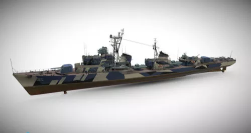 Navy Missile Cruiser 3d model