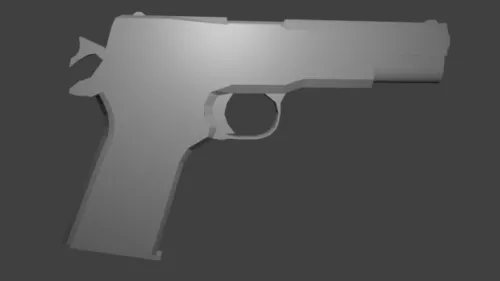 Simple 1911 Hand Gun 3d model Simple 1911 Hand Gun 3d model