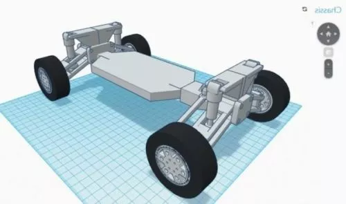 Simple Chassis Car 3d model Simple Chassis Car 3d model