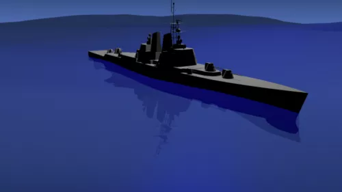 Lowpoly Warship Design 3d model Lowpoly Warship Design 3d model