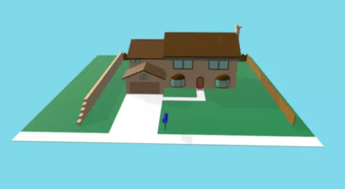 Simpsons House Building 3d model Simpsons House Building 3d model