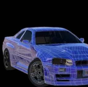 Skyline Sedan Car 3d model
