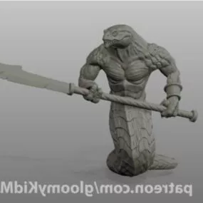 Snake Warriors Game Character 3d model