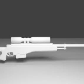 Sniper Gun Lowpoly Weapon 3d model