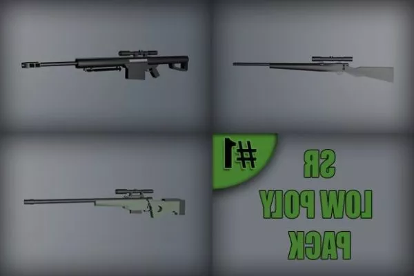 Barrett M82a1 Sniper Gun 3d model