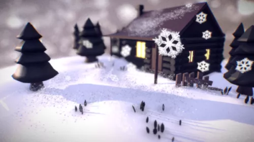 Primitive Old Log Cabin 3d model