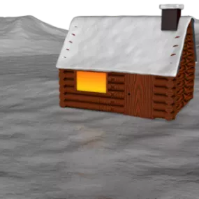 Small Snow House 3d model