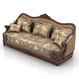 Vintage 3 Seats Sofa Binlaiyite 3d model