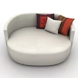 Round Sofa Milano Design 3d model