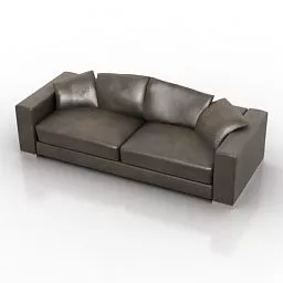 Leather Sofa Fendi Design 3d model