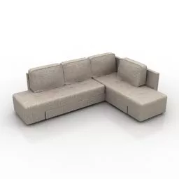 L Corner Sofa Veneto Design 3d model