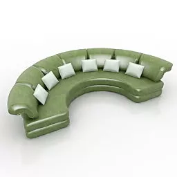 Curved Shape Sofa Moon Design 3d model Curved Shape Sofa Moon Design 3d model