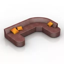 Living Room Sofa Corner Design 3d model