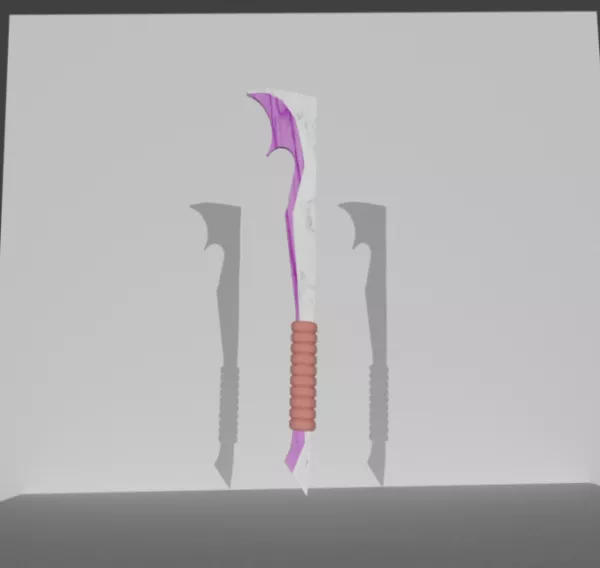 Crescent Sword Game Concept 3d model