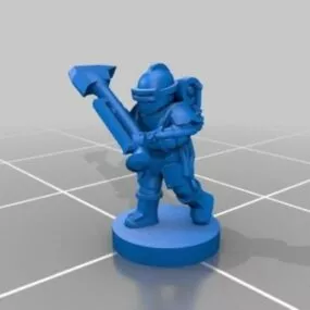 Solar Commandos With Axes Weapon 3d model