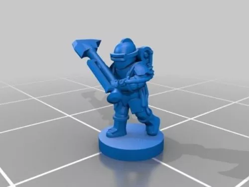Solar Commandos With Axes Weapon 3d model Solar Commandos With Axes Weapon 3d model