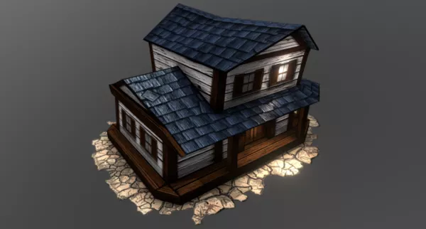 Southwest Tavern House Building 3d model Southwest Tavern House Building 3d model