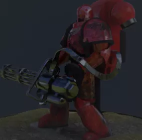 Robot Space Marine Character 3d model