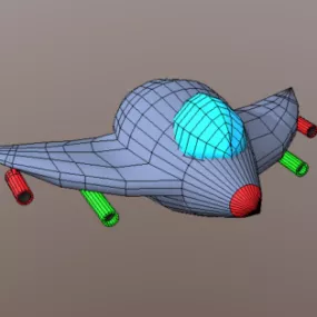 Cartoon Concept Spaceship 3d model