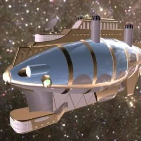 Sci-fi Space Ship 3d model