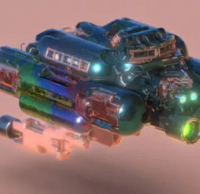 Sci-fi Spacecraft Spaceship 3d model