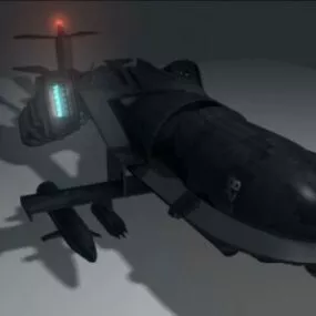 Sci-fi Spaceship Design 3d model
