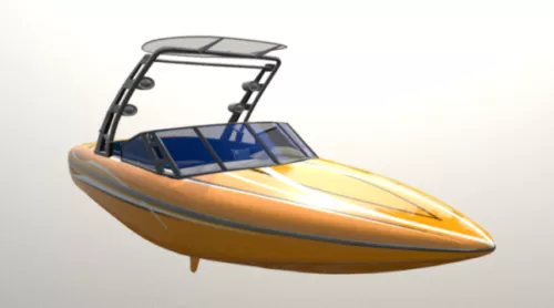 Old Row Boat 3d model