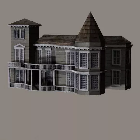 Spooky Manor Building 3d model Spooky Manor Building 3d model