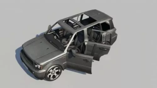 Utility Vehicle Open Door 3d model Utility Vehicle Open Door 3d model