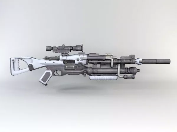 Warrior And Sniper Gun 3d model