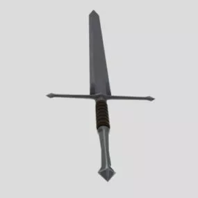 Steel Longsword Weapon 3d model