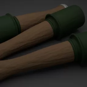 Stielhandgranate German Hand Grenade 3d model